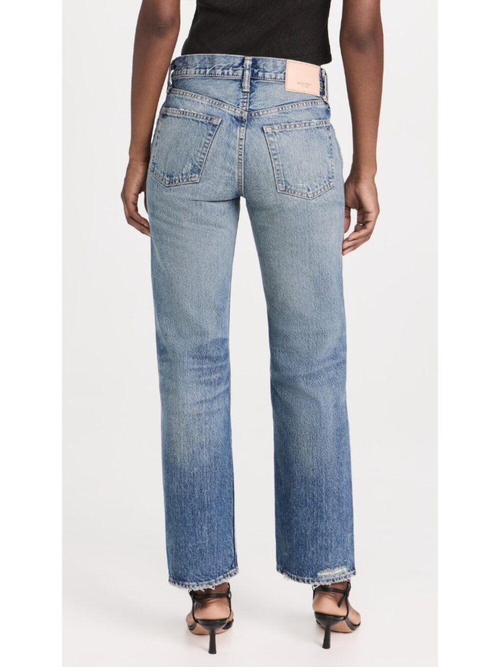 Moussy Women's Faded Blue Straight-Leg Jeans - Picture 15 of 15